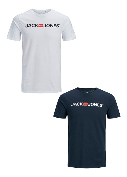 2 db-os ferfi polo keszlet, Jack & Jones, feher, Fehér/Sötétkék