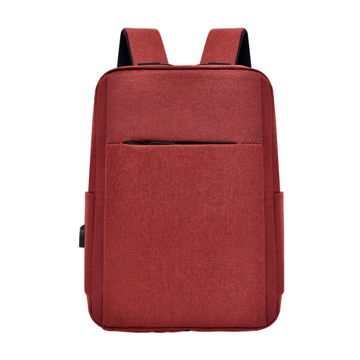 Rucsac laptop rezistent la apa, rosu, 41x29x11 cm