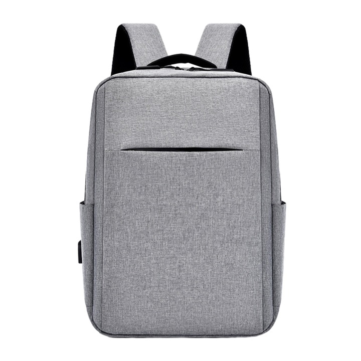 Rucsac laptop rezistent la apa, set, 41x29x11cm, gri