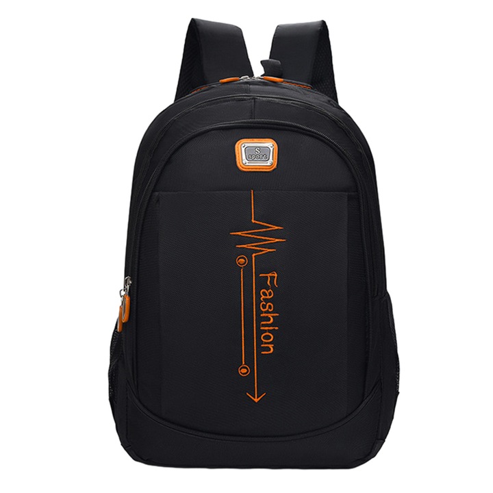 Rucsac unisex, negru, 30x15x46cm