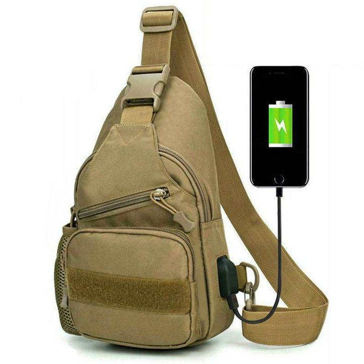 QttvbTna sporttáska, Oxford vászon, multifunkcionális, vízálló, olíva zöld, 31x18x8cm