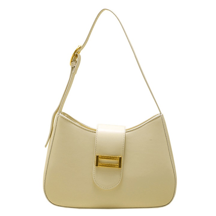 Jormftte női válltáska, hobo modell, méretek 22x6x19cm, khaki színű