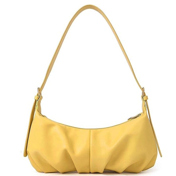 Tehénmintás rakott válltáska, Jormftte, gyömbér/fekete/tejfehér, 32x9x14cm