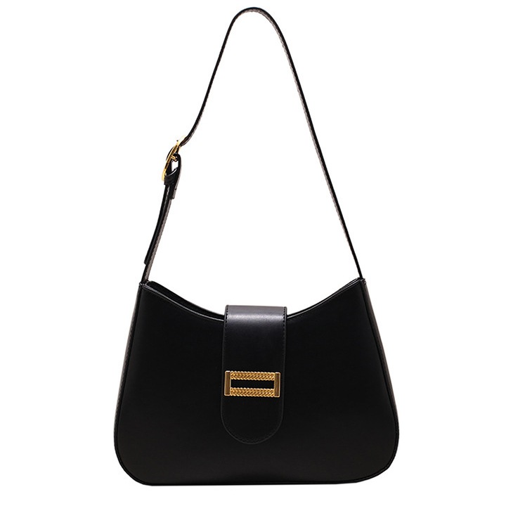 Jormftte női válltáska, fekete, méretek 22x6x19cm, hobo modell, állítható pánttal