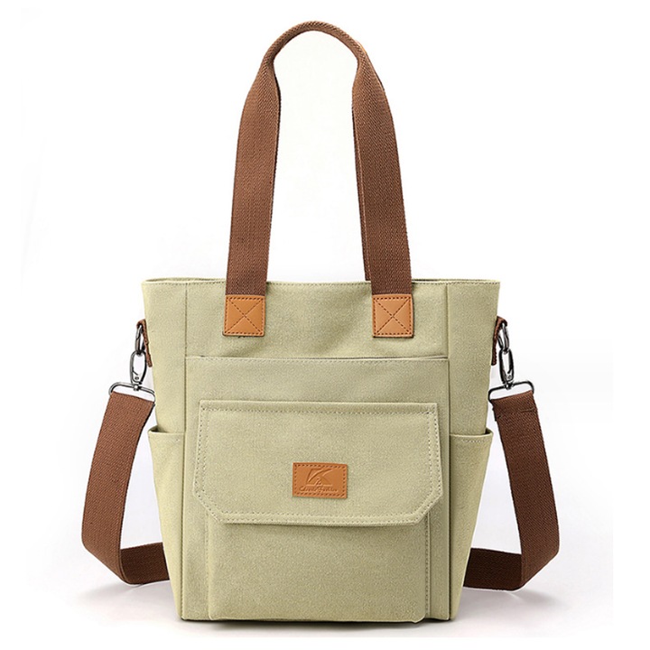Vaszon taska noknek, vintage crossbody valltaskak, kis kezitaska, felso fogantyus munkataska tobb zsebbel
