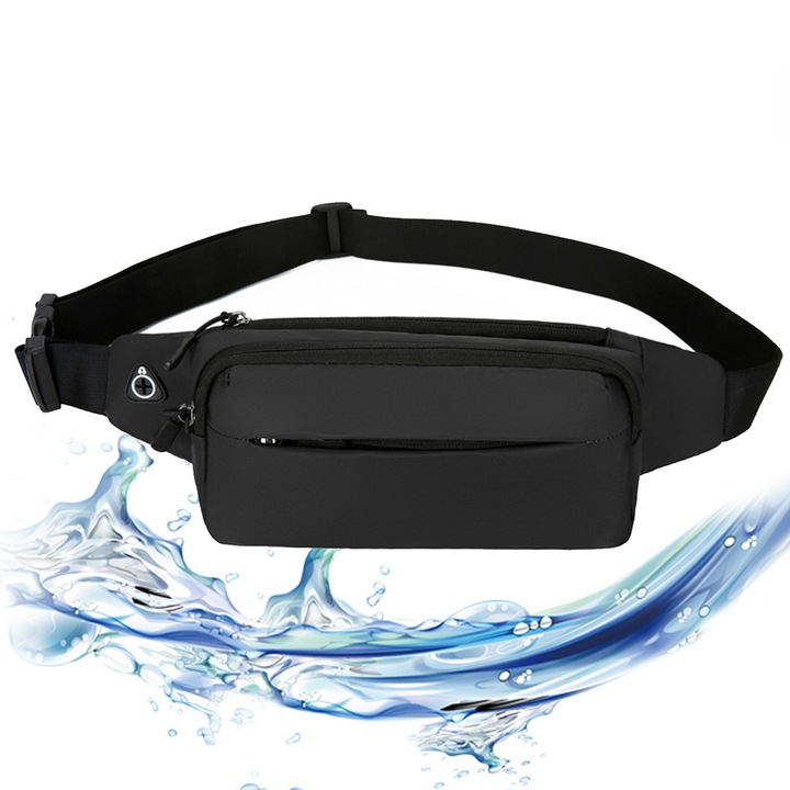 Vászon sporttáska férfiaknak és nőknek - fekete