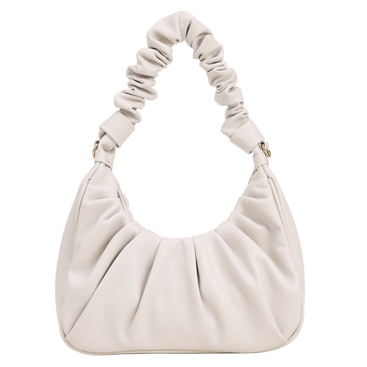 Kis válltáska, Jormftte, PU bőr, fehér, 22x11cm, 1 darabos szett