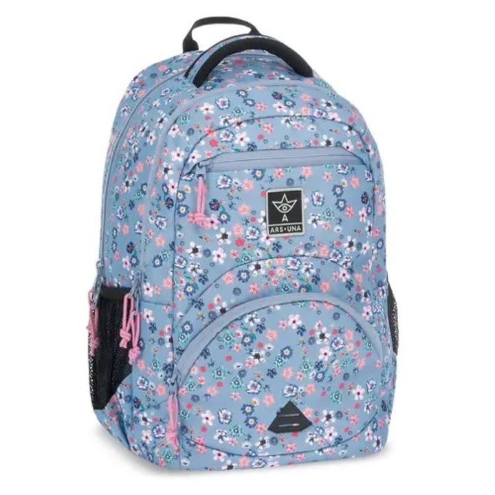 Ученическа раница Ars Una Ergo 27l Pearl Blossom Blue (5376), 33 x 45 x 20 cm, Многоцветен