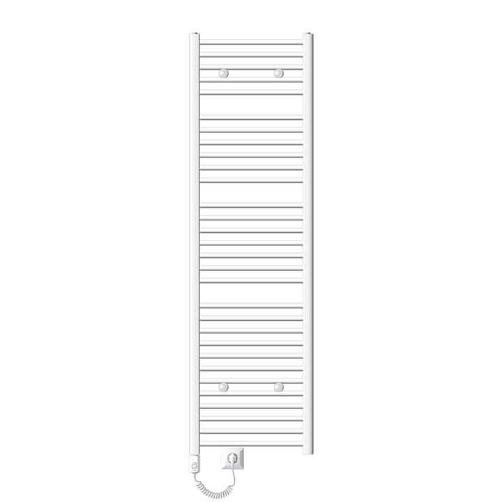 LuxeBath elektromos fürdőszobai radiátor, fűtőelemmel 900W, fehér, acél, 500x1800 mm, falra szerelhető készlet