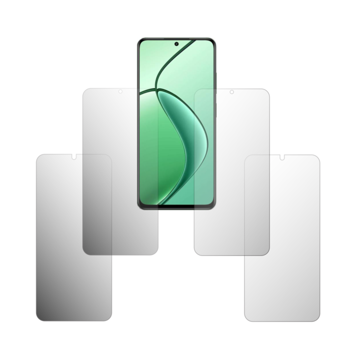 Комплект от 4 протектора за екрана Folie24, за Realme 12, 2X Ultra-Clear + 2X Matte, пълно покритие на дисплея и удобни за калъфи, залепващи, гъвкави със саморегенериране