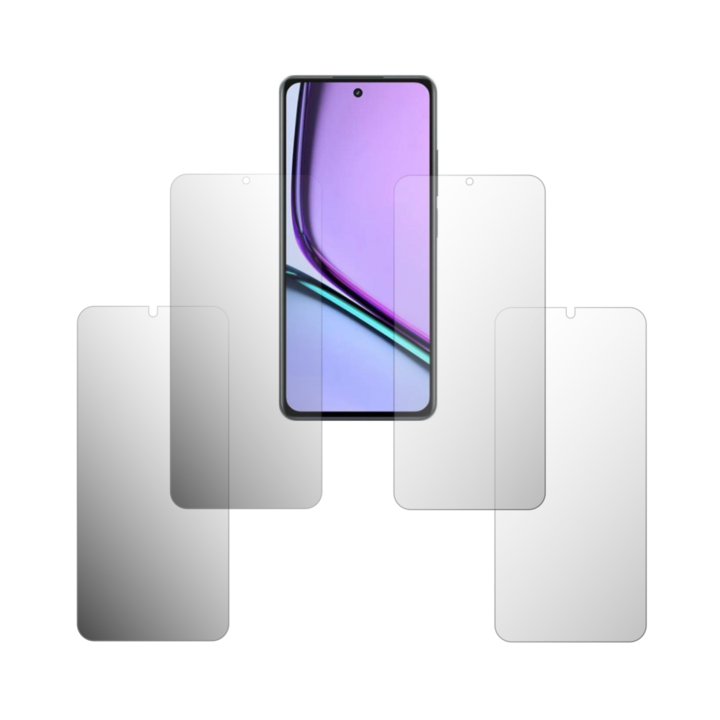 Комплект от 4 протектора за екран Folie24, за Realme 12 Lite, 2X Ultra-Clear + 2X Matte, пълно покритие на дисплея и удобни за калъфи, Залепващи, Гъвкави със саморегенериране