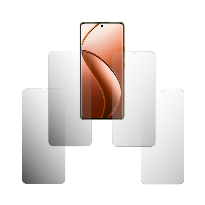 Комплект от 4X Folie24 протектори за екран, за Realme 12 Pro Plus +, 2X Ultra-Clear + 2X Matte, пълно покритие на дисплея и удобни за калъфи, залепващи, гъвкави със саморегенериране