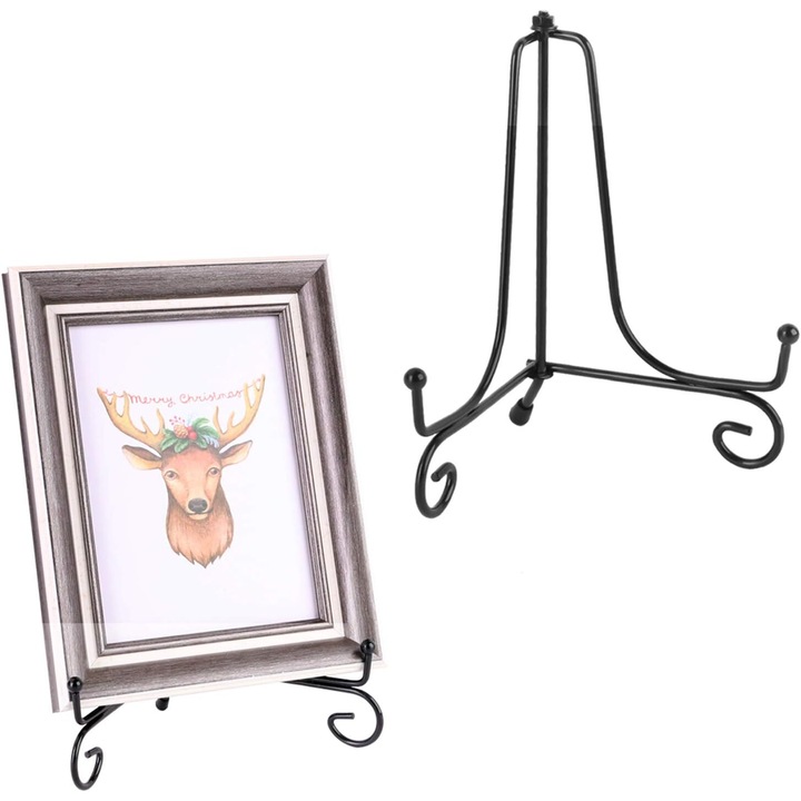 Set de 2 Suporturi de Afisare, Anti-Alunecare, pentru Placi, Cadre Foto, Carti, 30cm