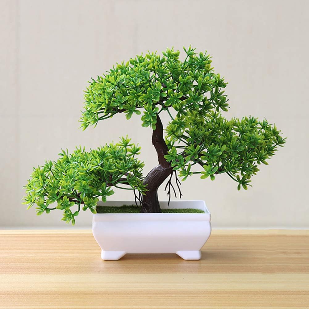 Bonsai artificial, Plastic, 19x26 cm, Verde - eMAG.ro