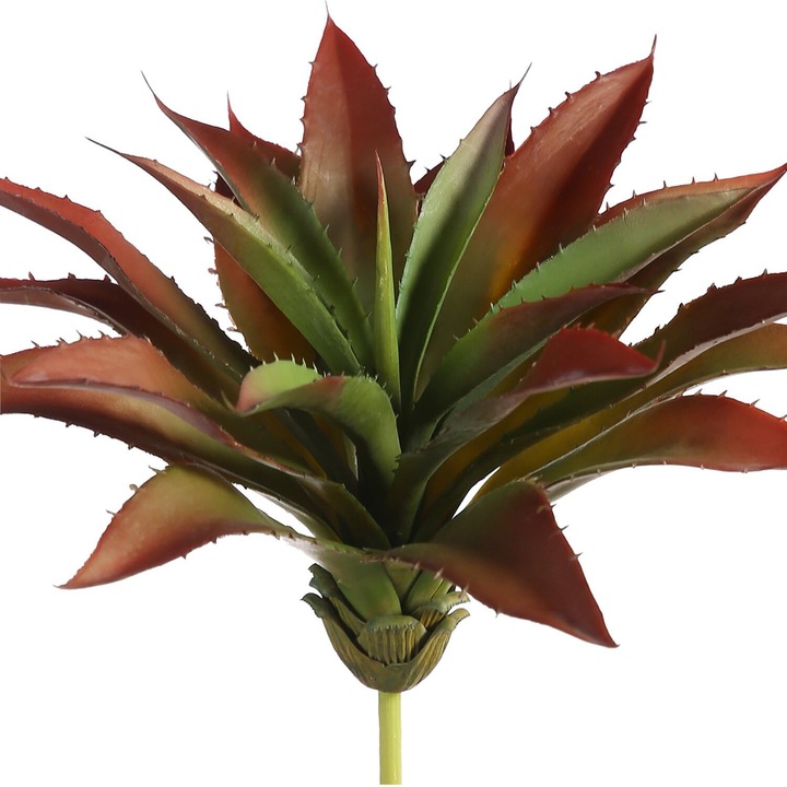 Mesterséges aloe, poliuretán / műanyag, 25 cm, zöld / piros