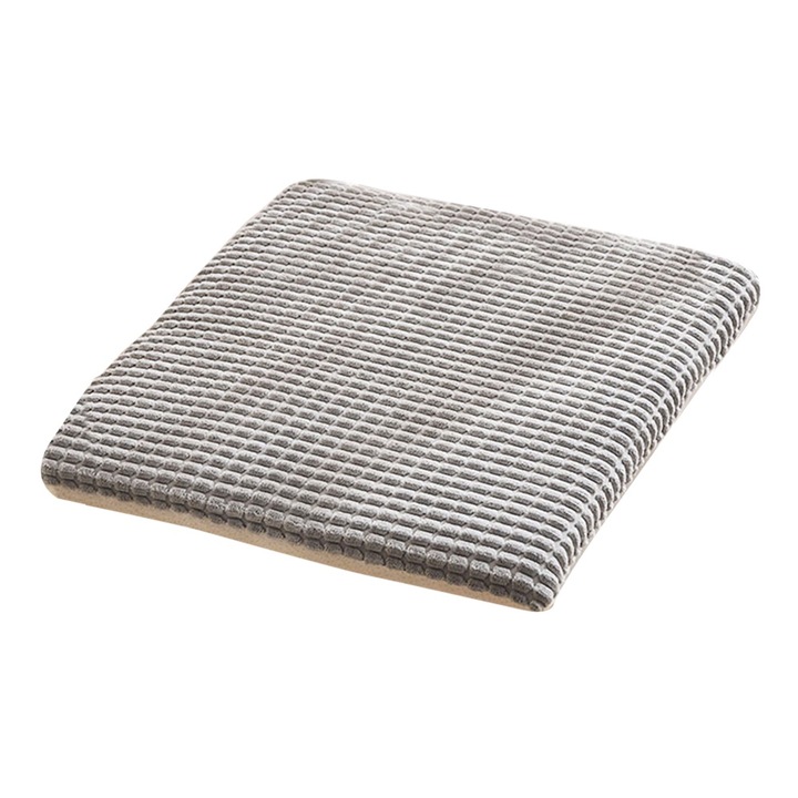 Perna decorativa pentru scaun, plus, patrata, antiderapanta, gri, 45 x 45 cm