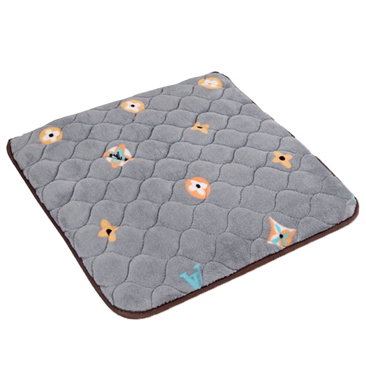 Perna decorativa pentru scaun, cu legaturi, antiderapant, multicolor, 40x40cm