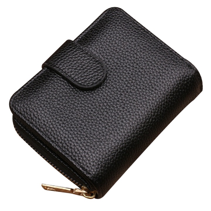 Portofel barbatesc, multifunctional pentru carduri, negru, 11.5x8cm