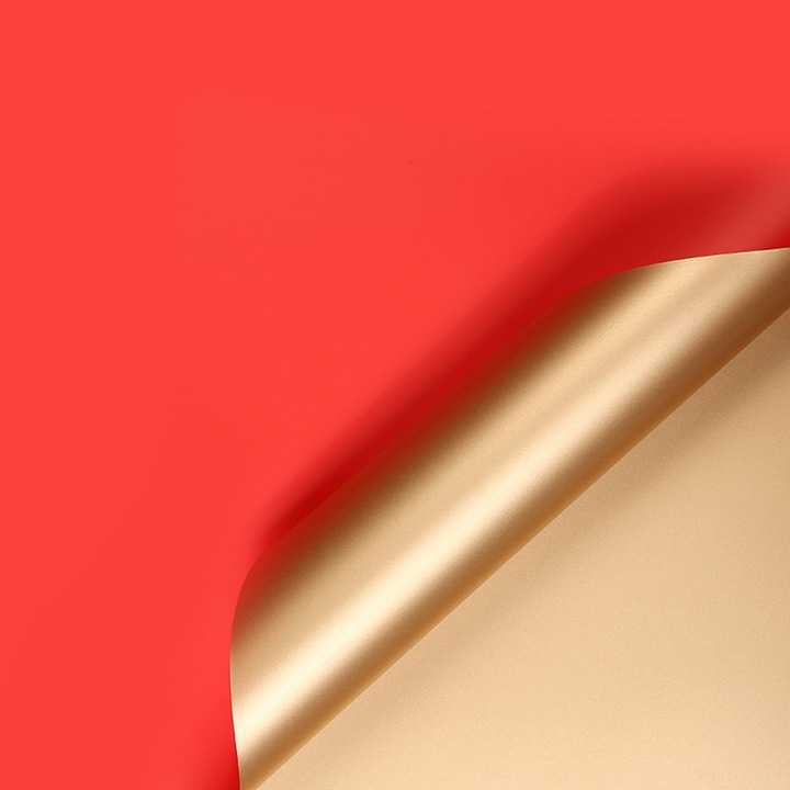 Hartie de Impachetat Bicolora, Rezistenta la Apa, Set 20 Foi, 58x58cm, Rosu/Multicolor