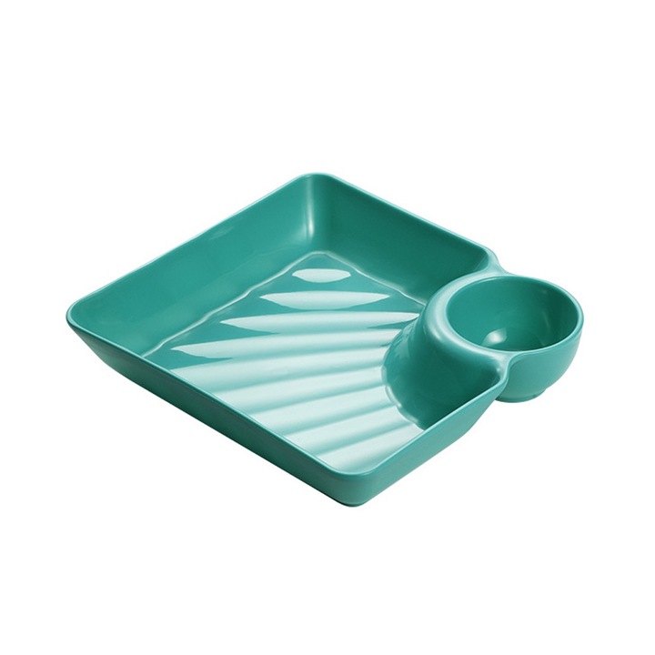 Set 11 platouri pentru servit, verde, 20.3x20.3x6cm