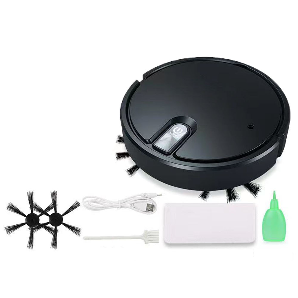 Robot aspirator inteligent, autonomie 120min, negru, 28x28cm