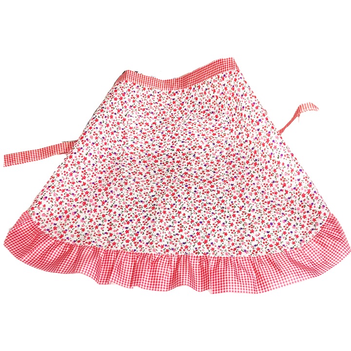 Sorturi bucatarie, jartiera, stil coreean, model cu flori, multicolor, dimensiune standard