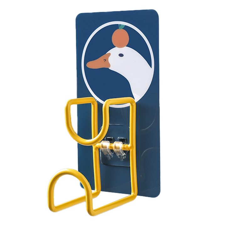 Nagy öntapadós kampó, AMRINUGL, rozsdamentes, 13x7x6.5cm, többszínű