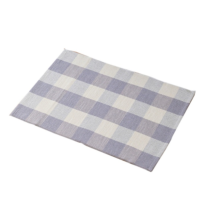 Szőnyeg, pamut, szürke/fehér, 60x130x1cm