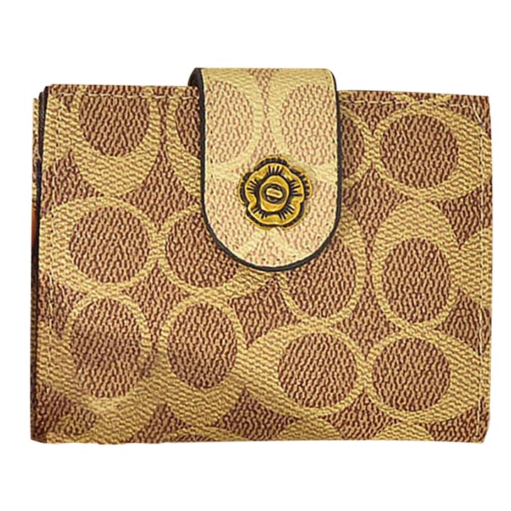 Portofel pentru carduri, Piele ecologica, 10.5x8.5x2cm, Maro/Bej, 10.5 x 8.5 x 2 cm