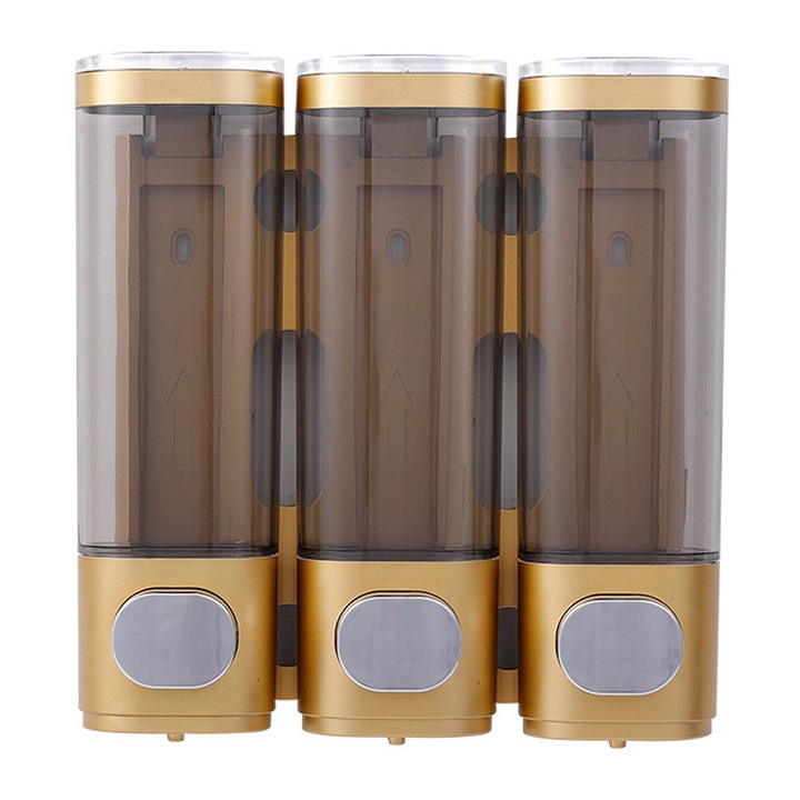 Falra szerelhető kézi szappanadagoló samponhoz és tusfürdőhöz, többszínű, 1L