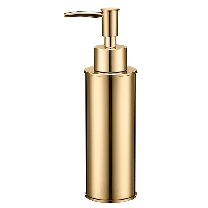Rozsdamentes acél szappanadagoló, 100 ml, konyhába és fürdőszobába, arany színű