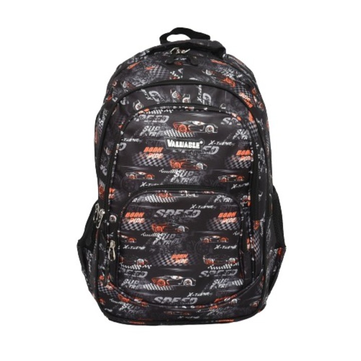 Iskolai hátizsák 1808-4, 32/45/17 cm, Szürke