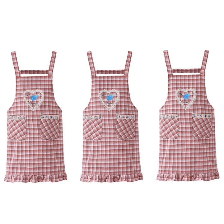 Set 3 sorturi bucatarie, poliester si bumbac, maro, 75x80cm