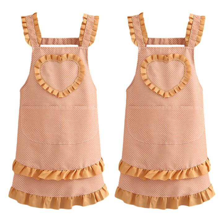 Set 2 sorturi din panza, mustar, 65x78cm