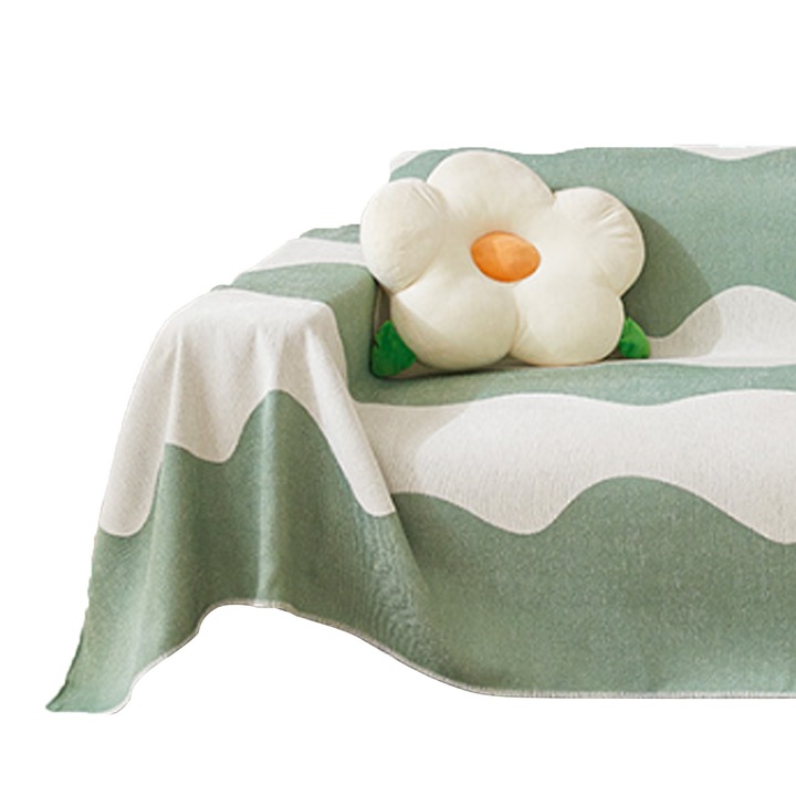 Cuvertura pentru canapea, Chenille, Verde, 180x180cm