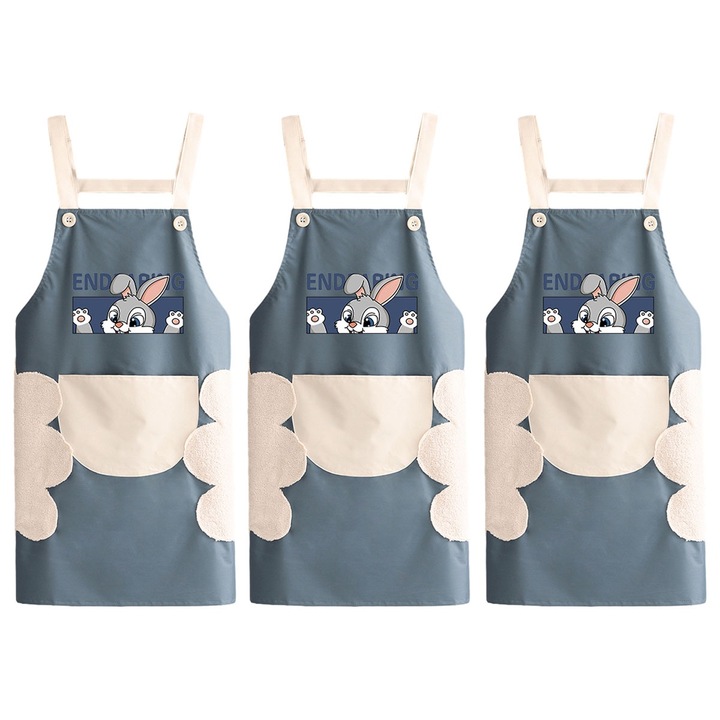 Set 3 sorturi din PVC impermeabile pentru bucatarie, multicolor, 75x70cm