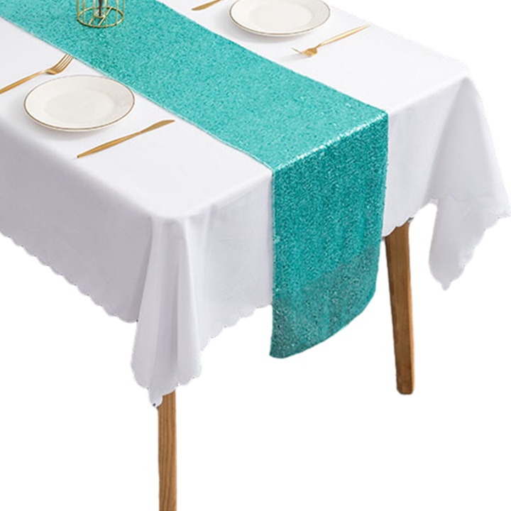 Flitteres asztalterítő, csillogó asztalterítő téglalap alakú asztalra születésnapi, esküvői, bankett és parti dekorációhoz, 30 cm * 275 cm / 0,15 kg