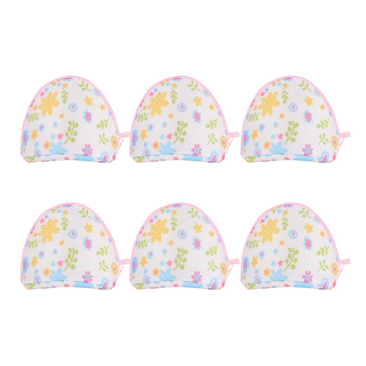 Комплект от 6 торби за пране с цип, 19x20 см, многоцветни