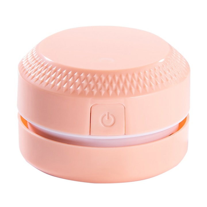Mini aspirator pentru birou, forma de ciuperca, 3 W, 9 x 9 cm, rosu + alb
