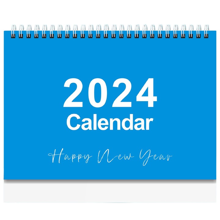 Calendar de birou 2024, flip vertical, 9"x7.3", hartie groasa, pagini liniate