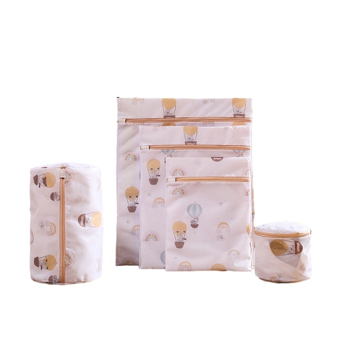 Комплект от 4 големи мрежести торби за пране за деликатно бельо, многоцветни