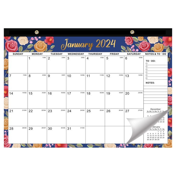 Calendar de perete 2024-2025, hartie groasa, 30x43cm