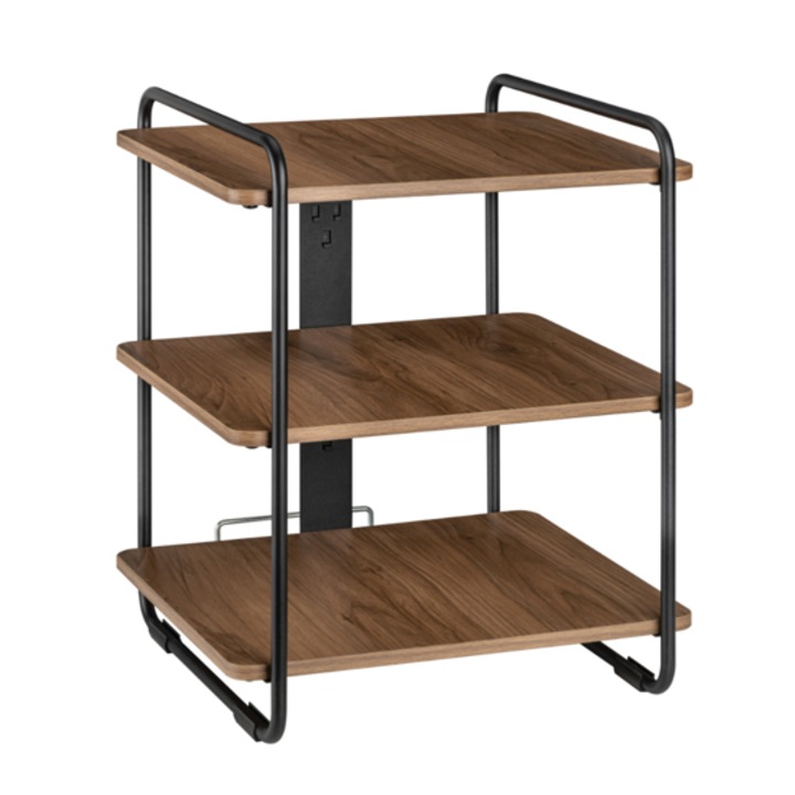 Етажерка с 3 рафта, модел 2, черно и орех