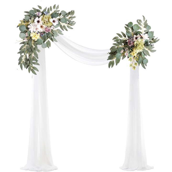 Set 2 plante artificiale flori, Multicolor