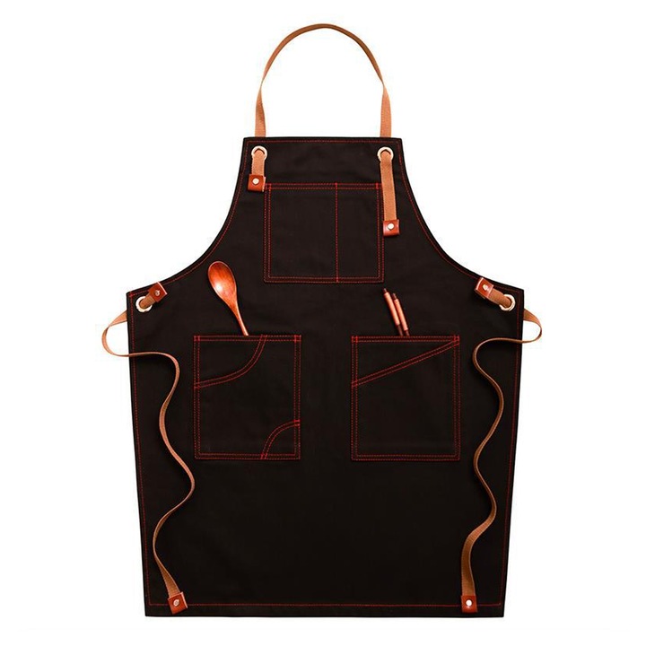 Sort de bucatarie, impermeabil, durabil, reutilizabil, negru, 75x60cm