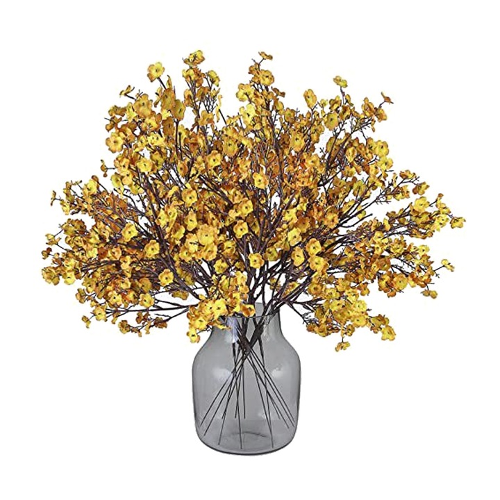 Buchet de flori artificiale, 6 piese, stea plina, multicolor, 19.7 inch