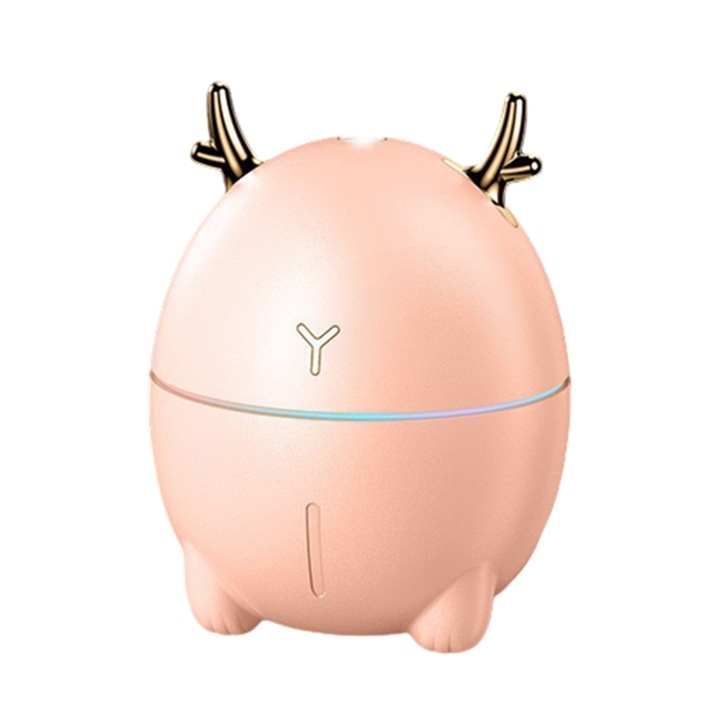 Mini párásító, 80x80x103mm, rózsaszín, 200ml