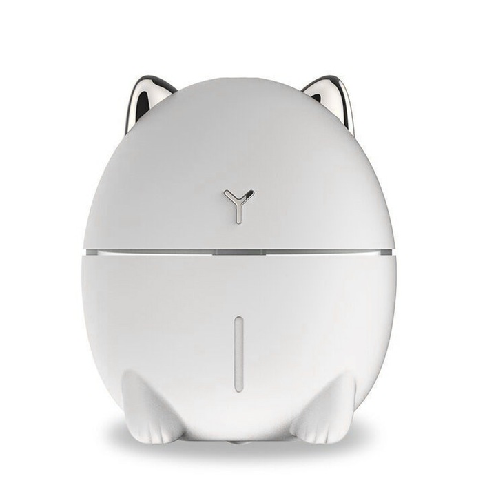 Hordozható párásító, fehér, 80x80x103mm, 200ml, 2 párologtatási mód