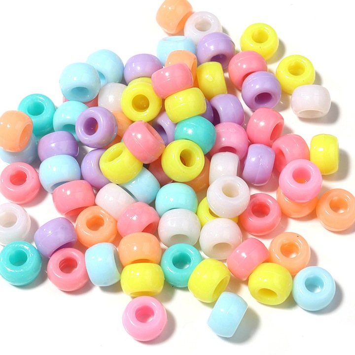 Set Margele Artizanat, Multicolor, 6x9mm, aprox. 1800 buc