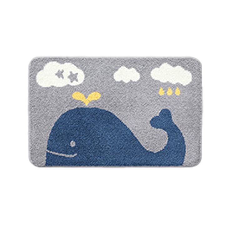 Fürdőszoba szőnyeg, csúszásmentes, mikroszálas, 40x60cm, többszínű